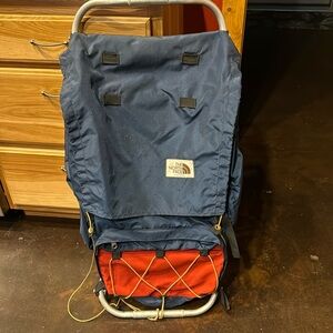 Vintage 80s Brown Label The North Face internal aluminum frame XL backpack